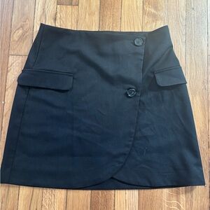 NWT Monki Black Button-Front Mini Skirt